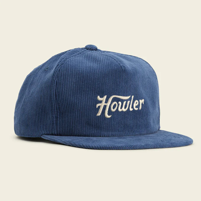 Howler Bros Howler Script Unstructured Snapback Hat - Blue Mirage Corduroy