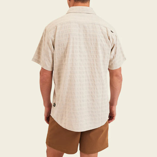 Back view of the Howler Bros San Gabriel Short Sleeve Shirt in Diamond Dobby