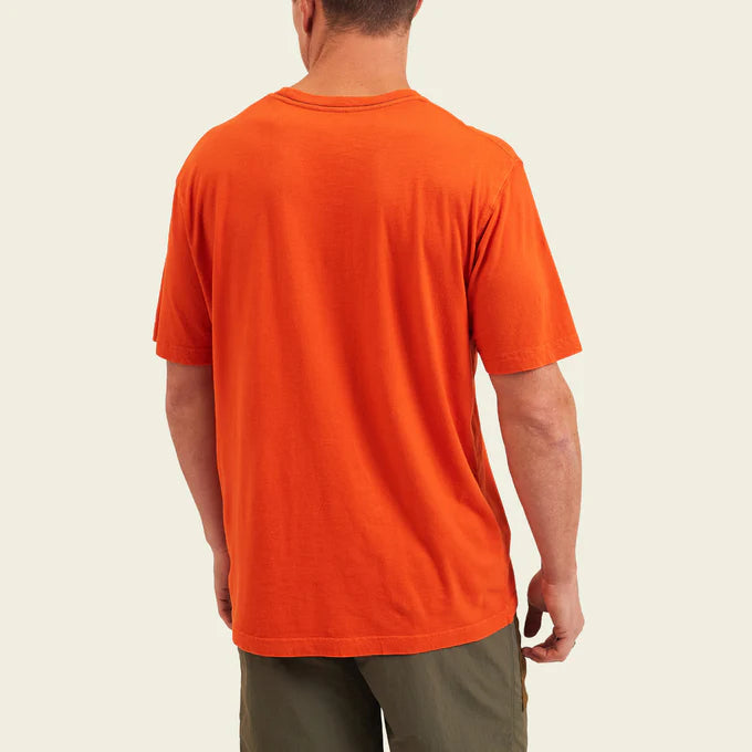 
                      
                        Back view of the Howler Bros Astral Order Cotton T-Shirt in the color Orange
                      
                    