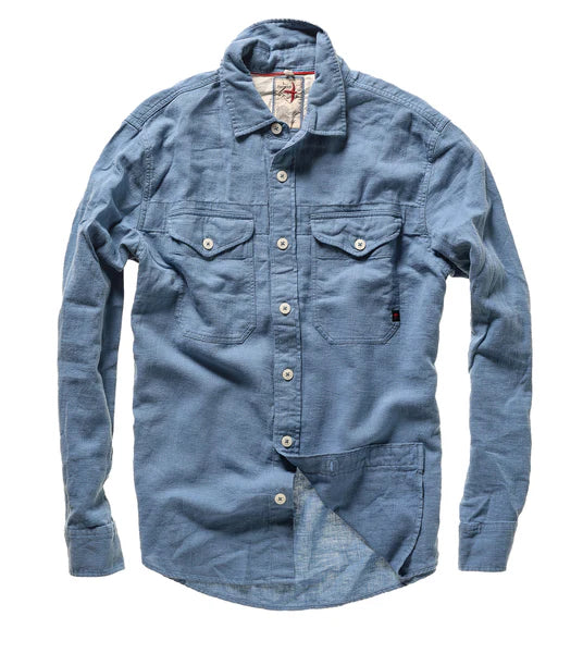 Shop the French Blue Men's Linen Workshirt by Relwen at Harbour Thread