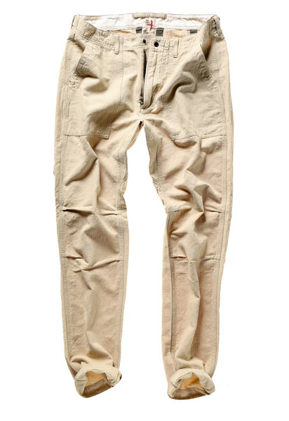 Shop the light khaki Cotton Linen Supply Pant by Relwen at Harbour Thread