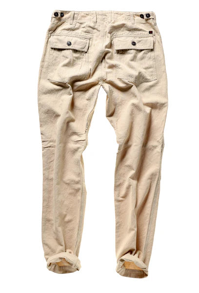 
                      
                        Men's khaki pants with back pockets
                      
                    