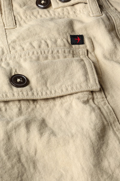 Men's khaki cotton linen pants