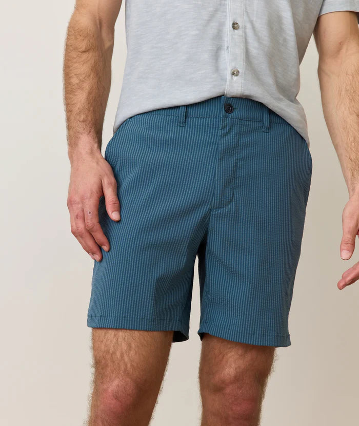 The Marine Layer men's 7" Hybrid Short is available at Harbour Thread in the color Teal