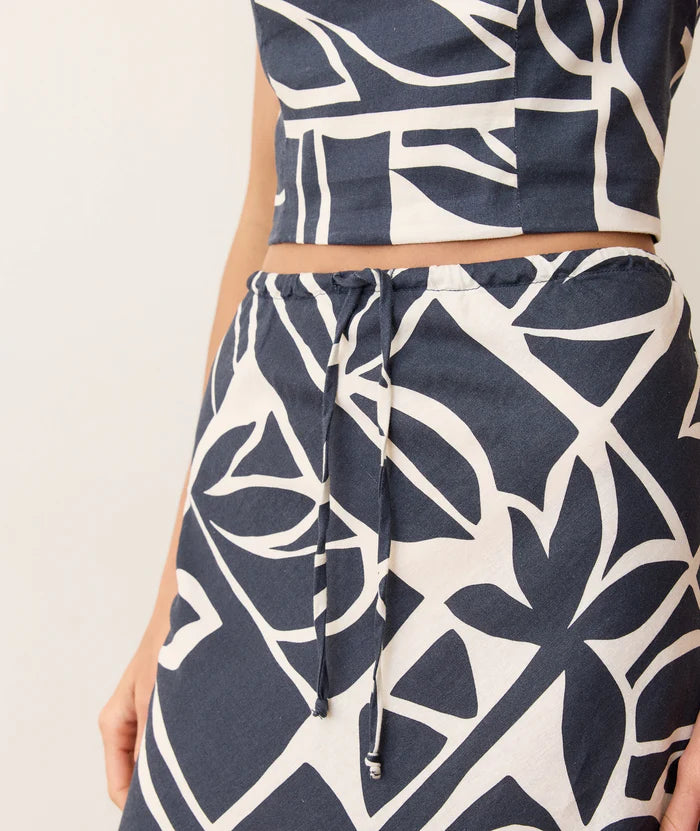 Marine Layer Avery Hemp Midi Skirt