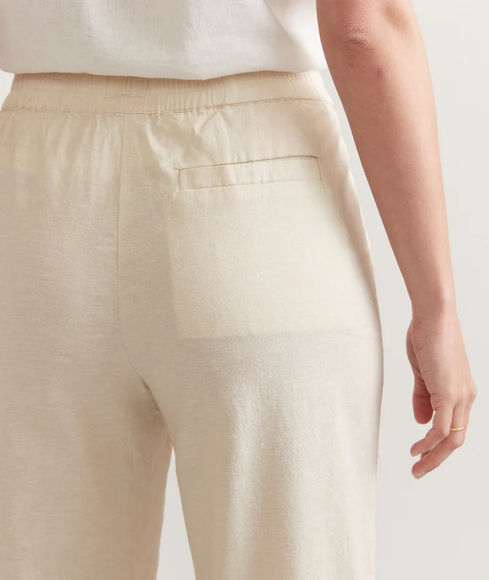 
                      
                        Back detail on the Allison Hemp Trouser by Marine Layer
                      
                    