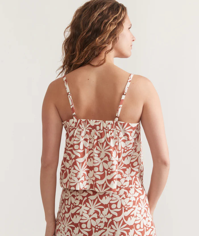 
                      
                        Back view of the Auburn Floral Celeste Hemp Cami by Marine Layer
                      
                    