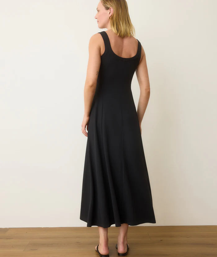 Black Fit and flare silhouette dress from Marine Layer