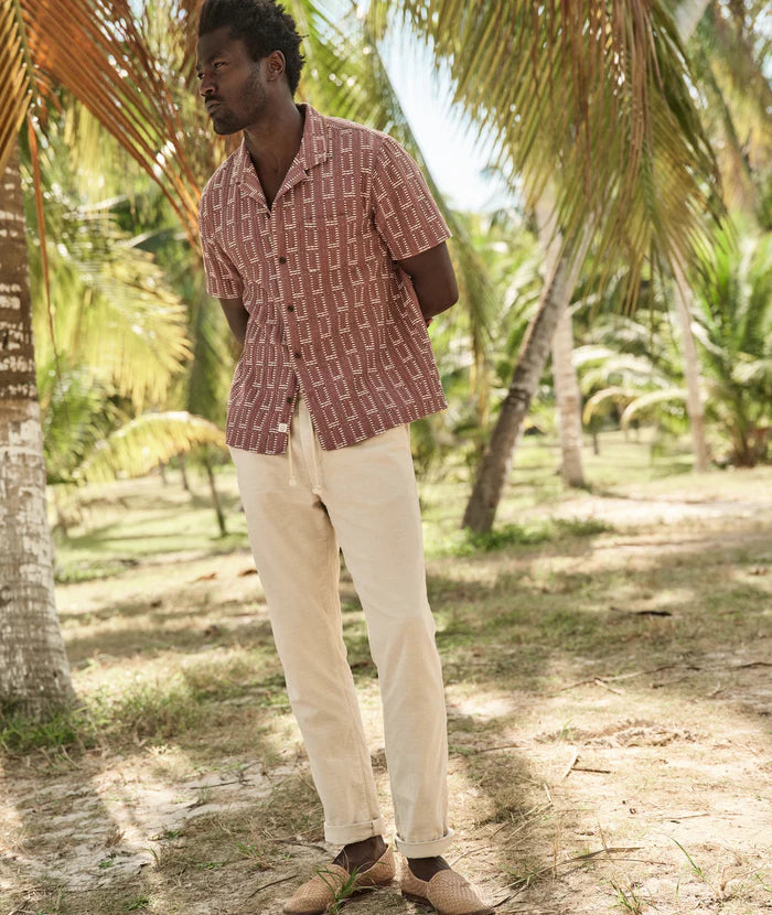 men's textured resort shirt