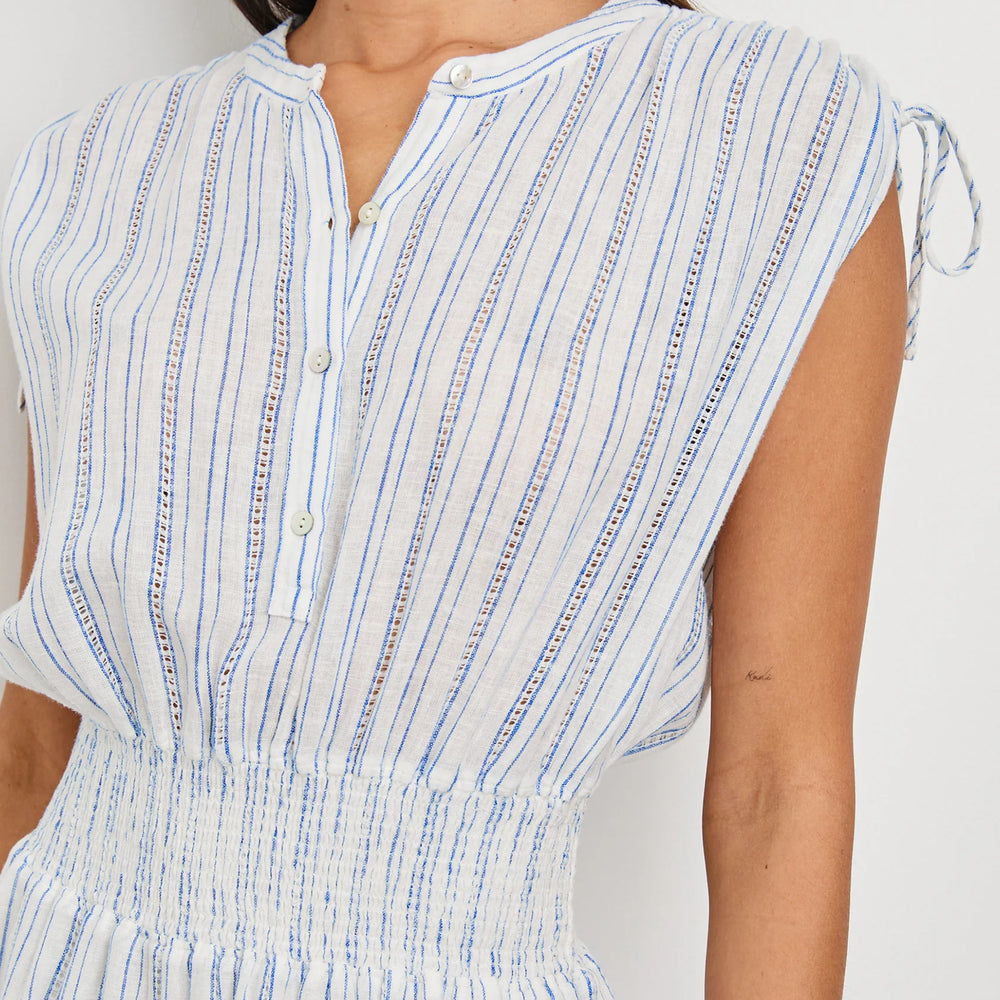 striped smocked dress