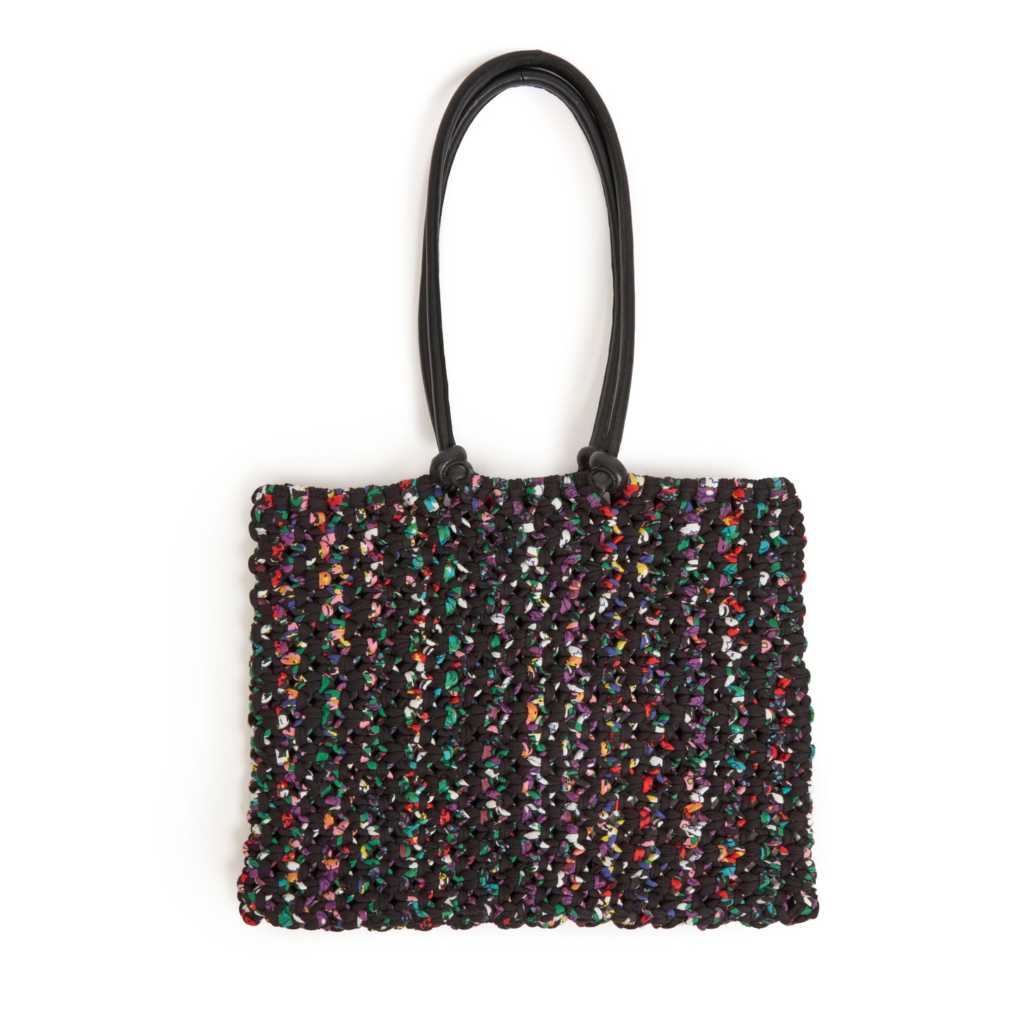 Clare V. Sandy Beach Bag in Black Multi