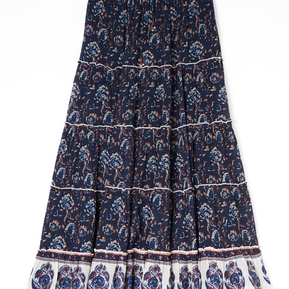 
                      
                        Flat lay view of the Seren Printed Maxi Skirt by M.A.B.E., sold at Harbour Thread
                      
                    