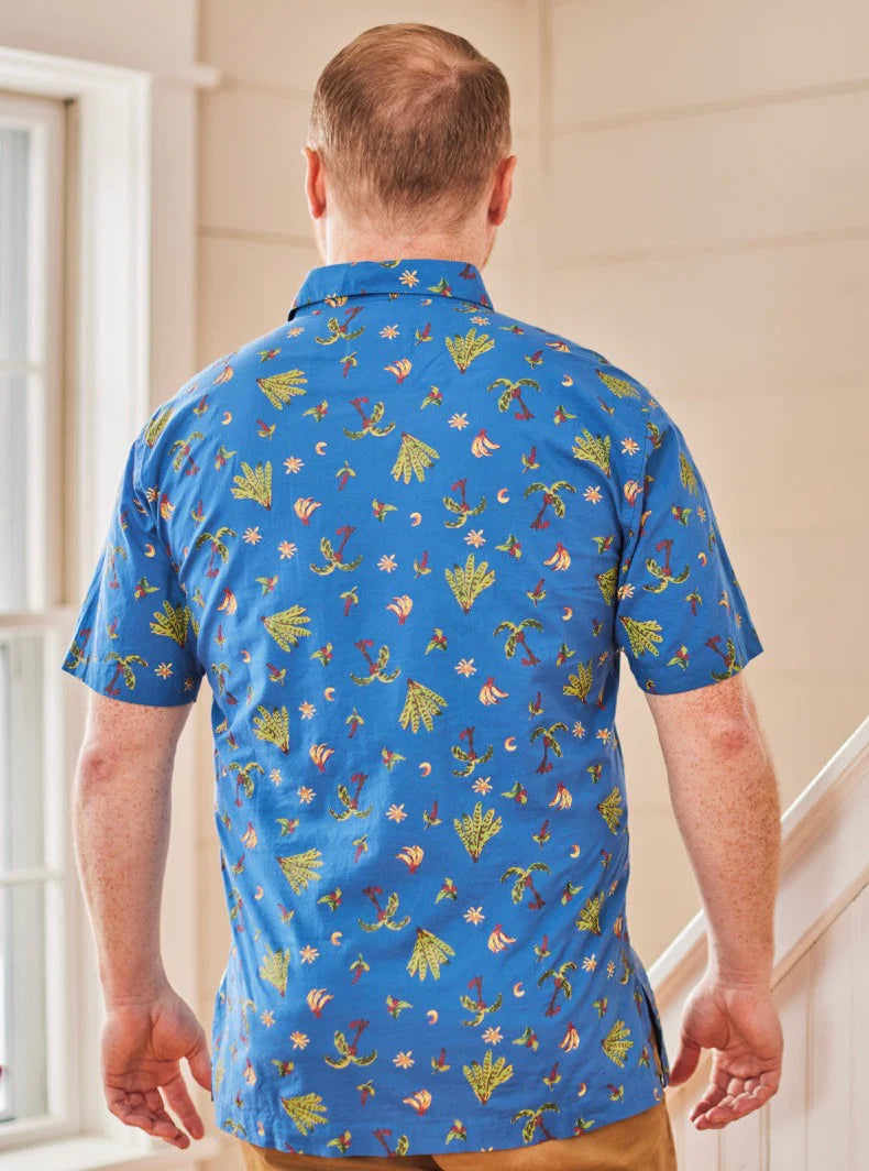 One World Brothers Tally Me Bananas Shirt  - Blue