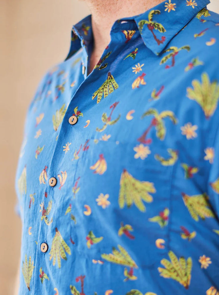 
                      
                        One World Brothers Tally Me Bananas Shirt  - Blue
                      
                    