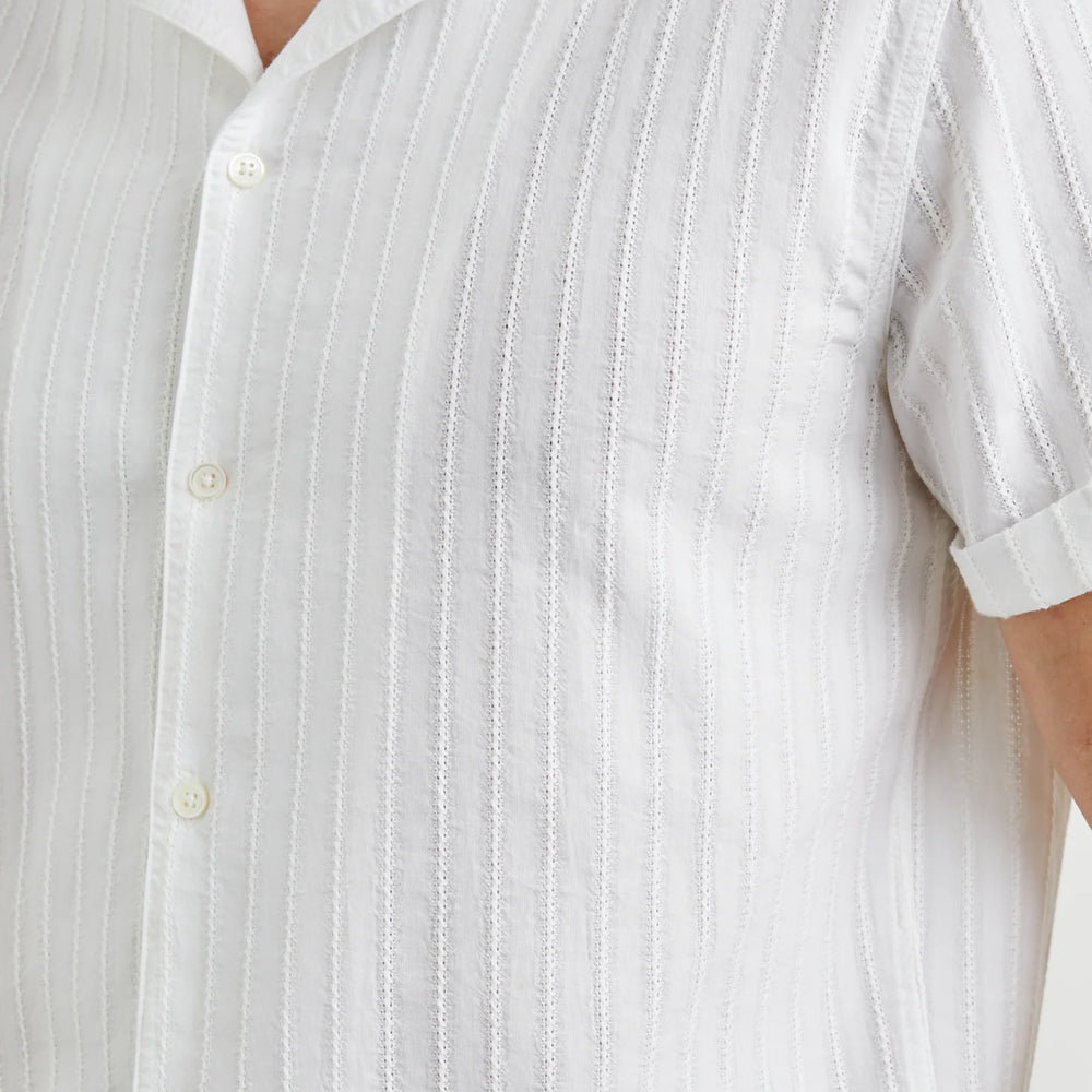 
                      
                        Front design detail on the White Sinclair Shirt by Rails
                      
                    