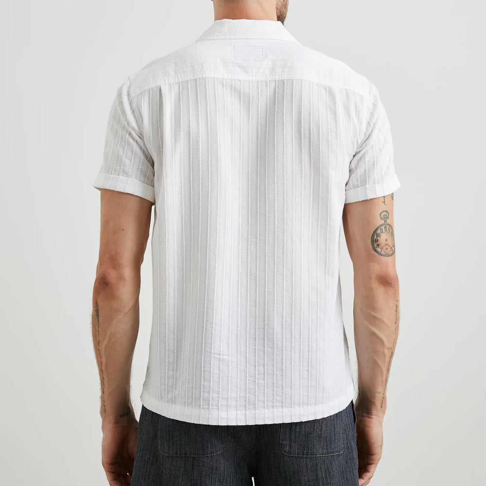 
                      
                        Back view of the White Sinclair Shirt by Rails
                      
                    