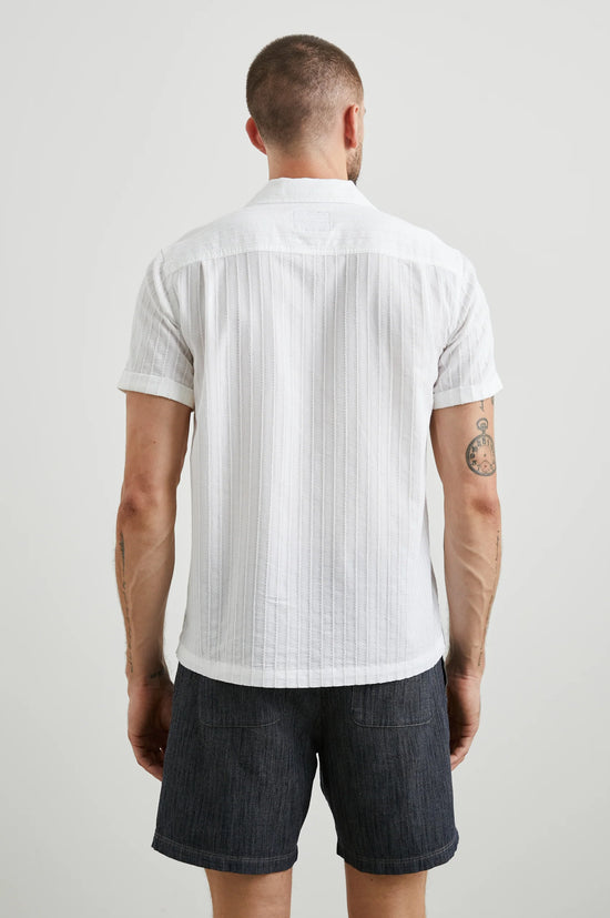 Back view of the White Sinclair Shirt by Rails