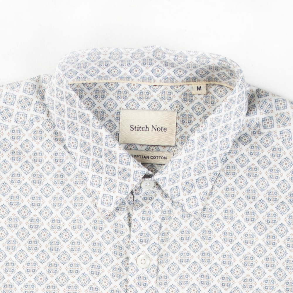 Design detail on the Empress Bond Button Up Shirt by Stitch Note