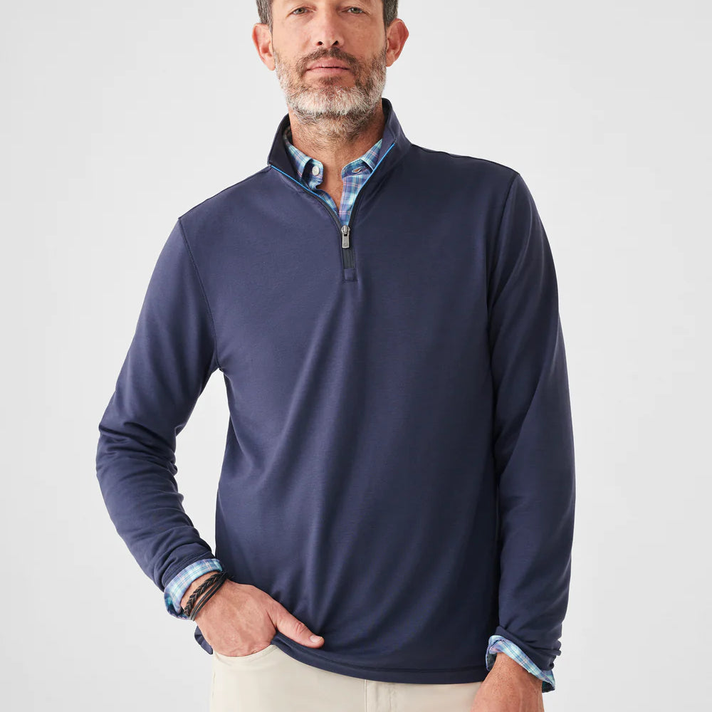Faherty Movement Quarter Zip - Blue Nights