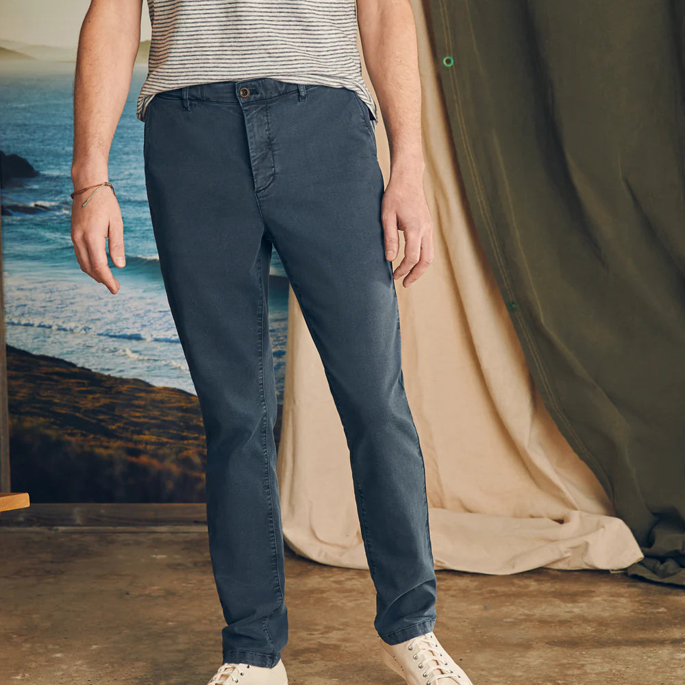 Faherty's Coastline Chino Pants in the color Blue Nights
