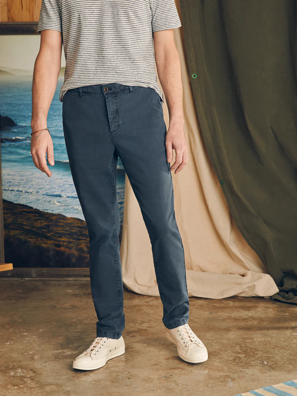 Faherty's Coastline Chino Pants in the color Blue Nights