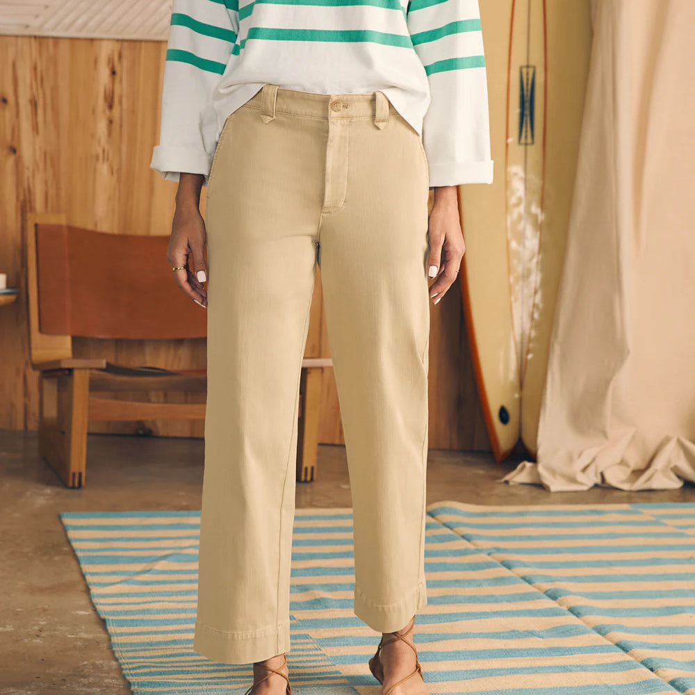 
                      
                        Front view of the Faherty Coastline Stretch Chino in the color Khaki
                      
                    