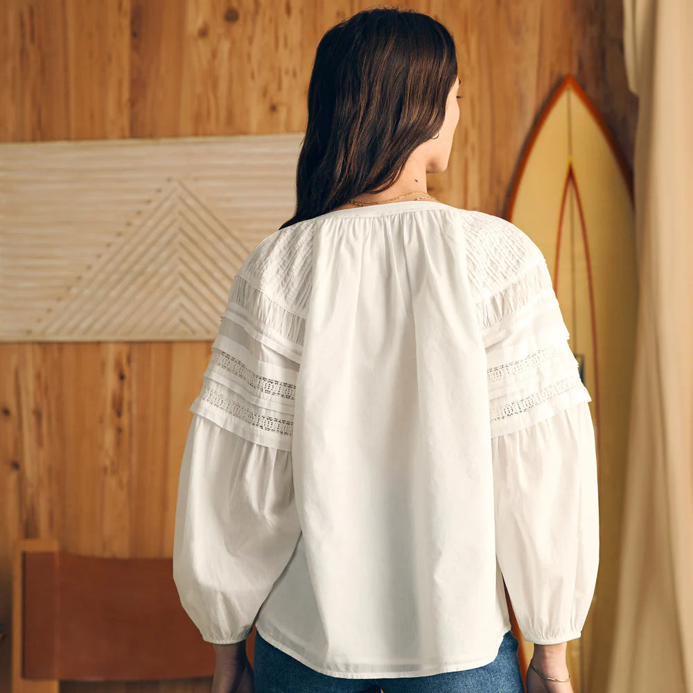 
                      
                        Back view of Faherty's Enna Top in White
                      
                    