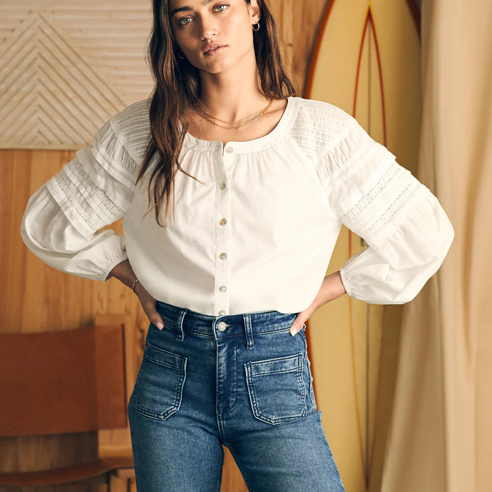 Faherty's Enna Top in White