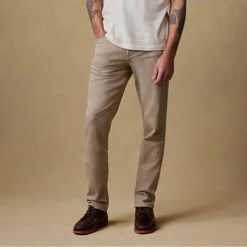 Faherty Stretch Terry 5-Pocket Pant in Desert Khaki