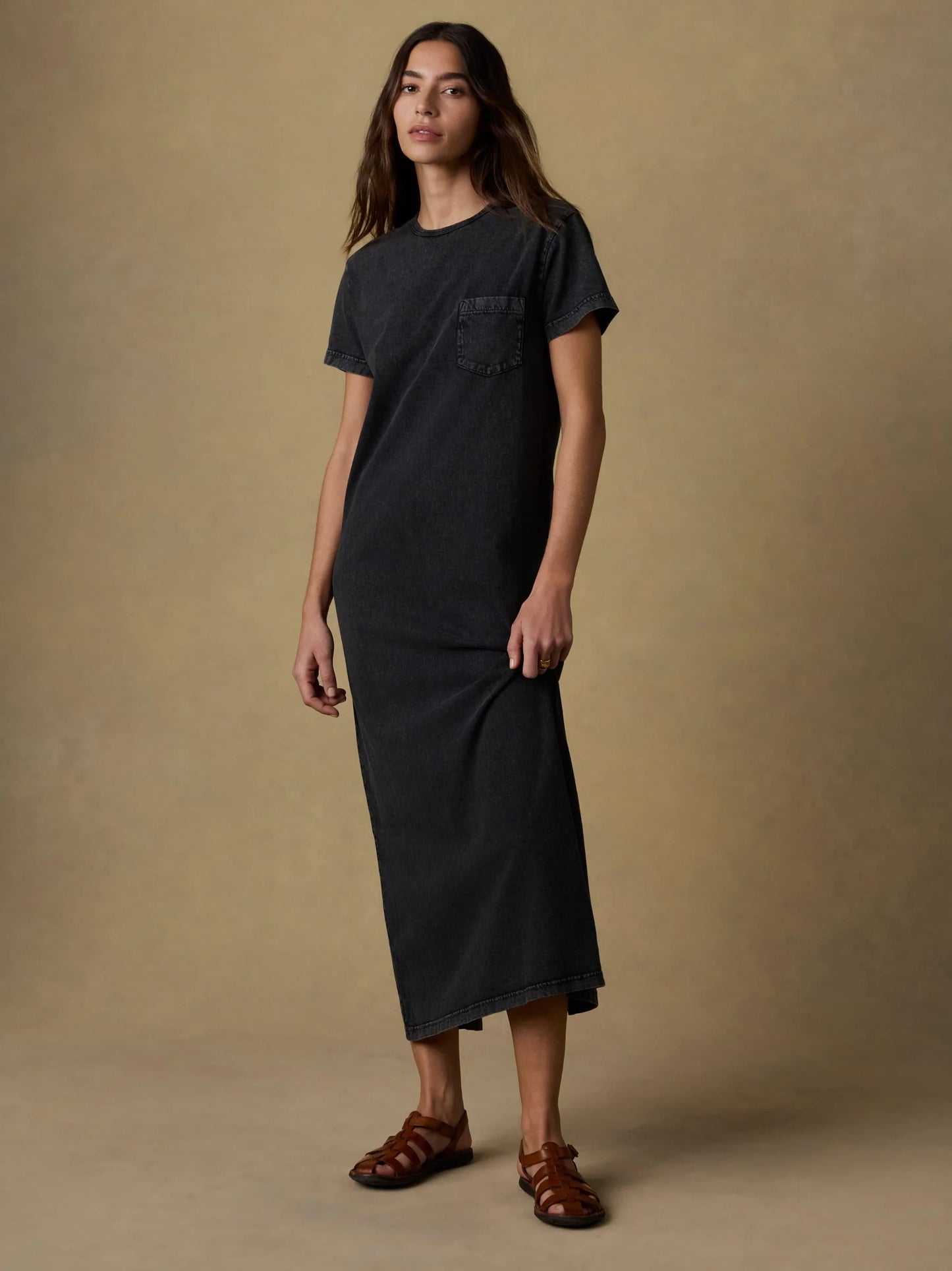 Black short sleeve t-shirt dress