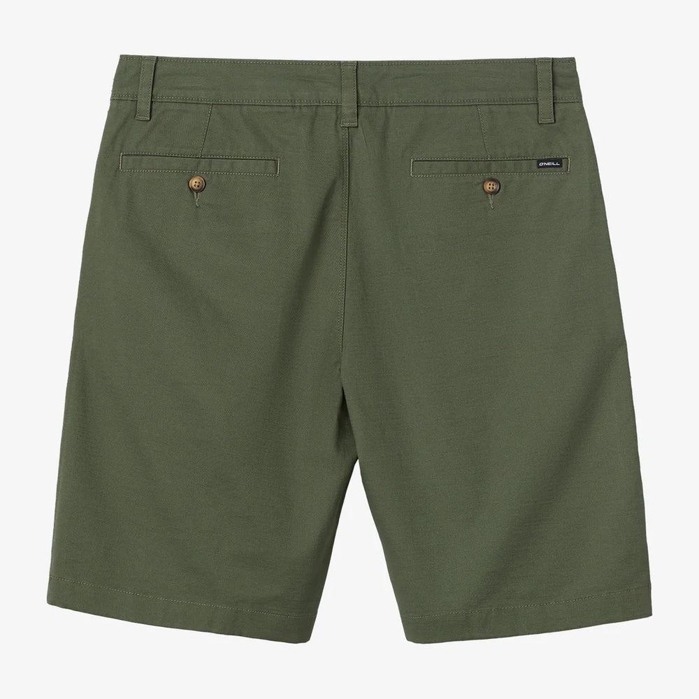 
                      
                        Back flat lay view of the O'Neill Jay Stretch 20" Chino Shorts in the color Olive
                      
                    