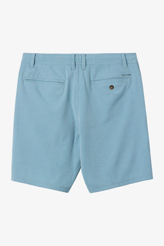 
                      
                        Back flat lay view of the O'Neill Reserve Light Check 19" Hybrid Shorts in the color Indigo
                      
                    