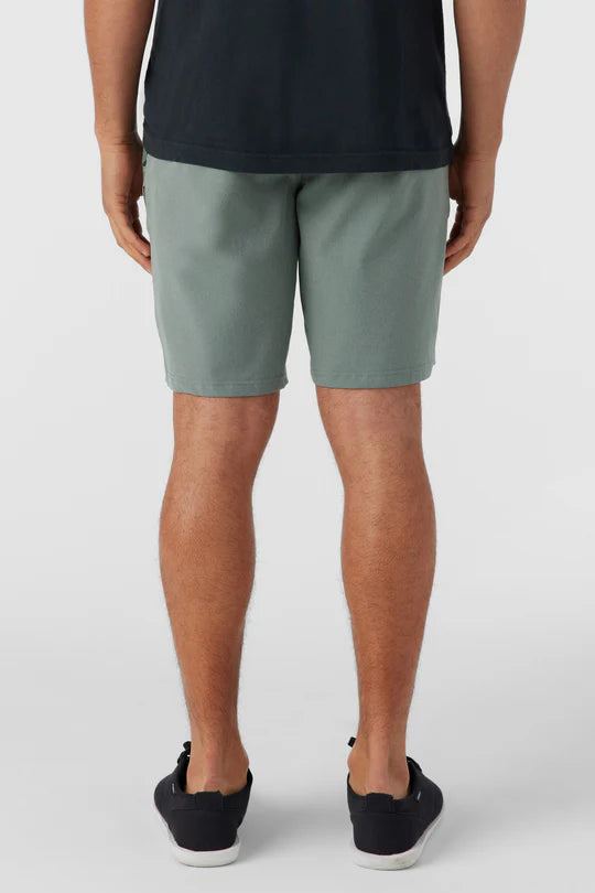 Back view of the Olive Reserve Light Check 19" Hybrid Shorts by O’Neill