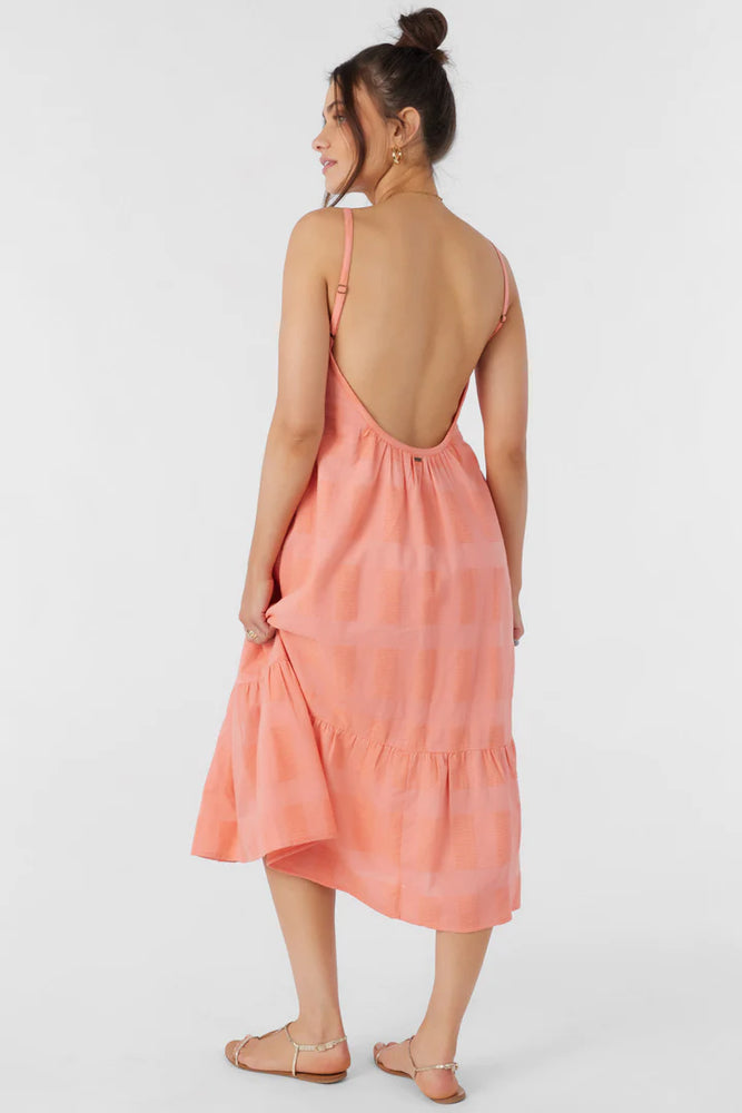 O'Neill Whitley Midi Dress - Burnt Coral