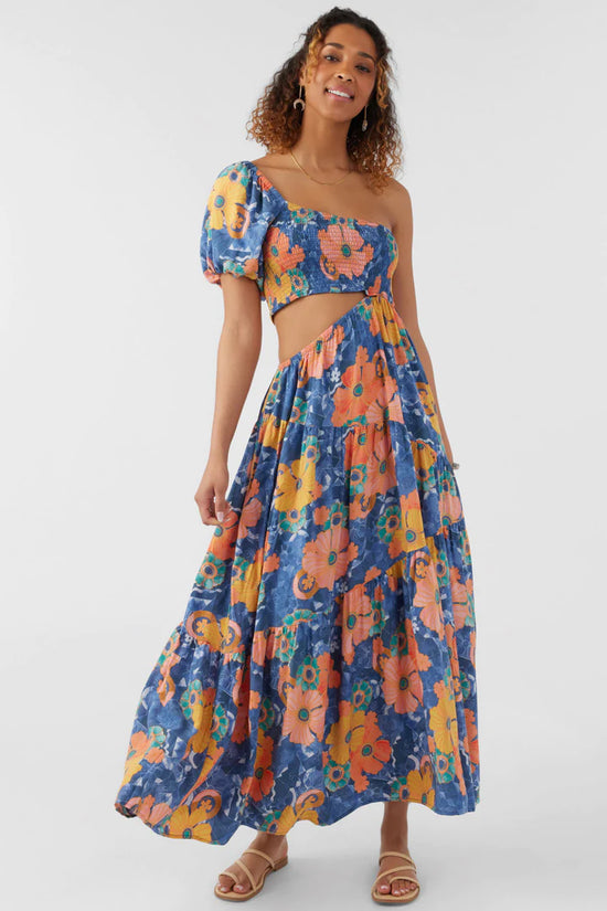 Front view of the O'Neill Aya Jadia Floral Maxi Dress