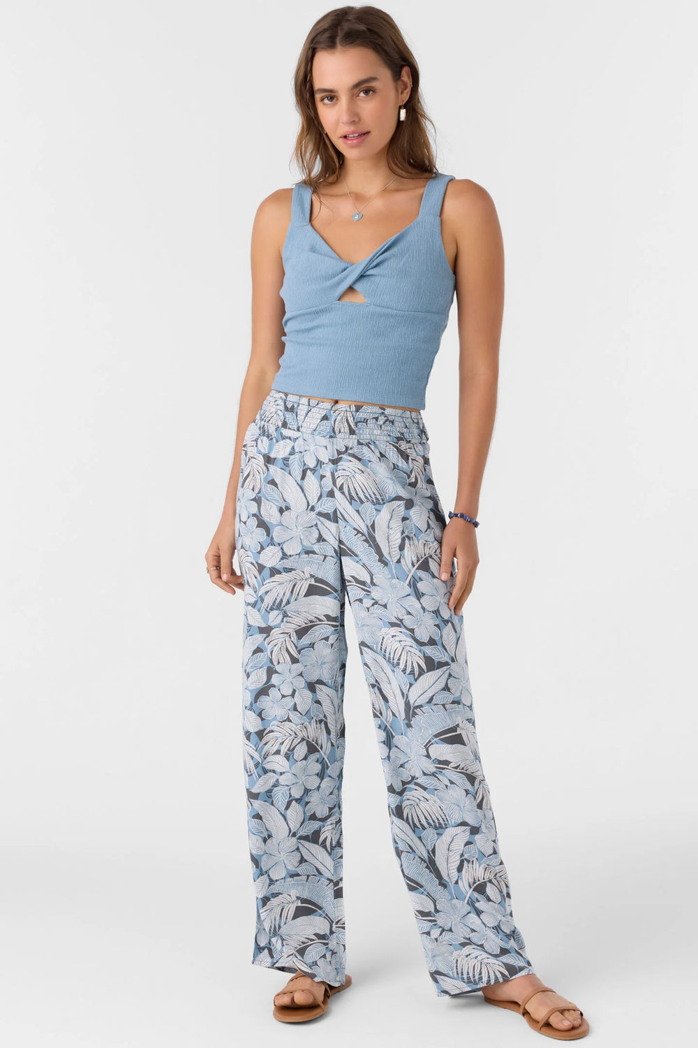 Bring the vacation to you, with these tropical floral print flowy pull-on pants from O'Neill, available at Harbour Thread