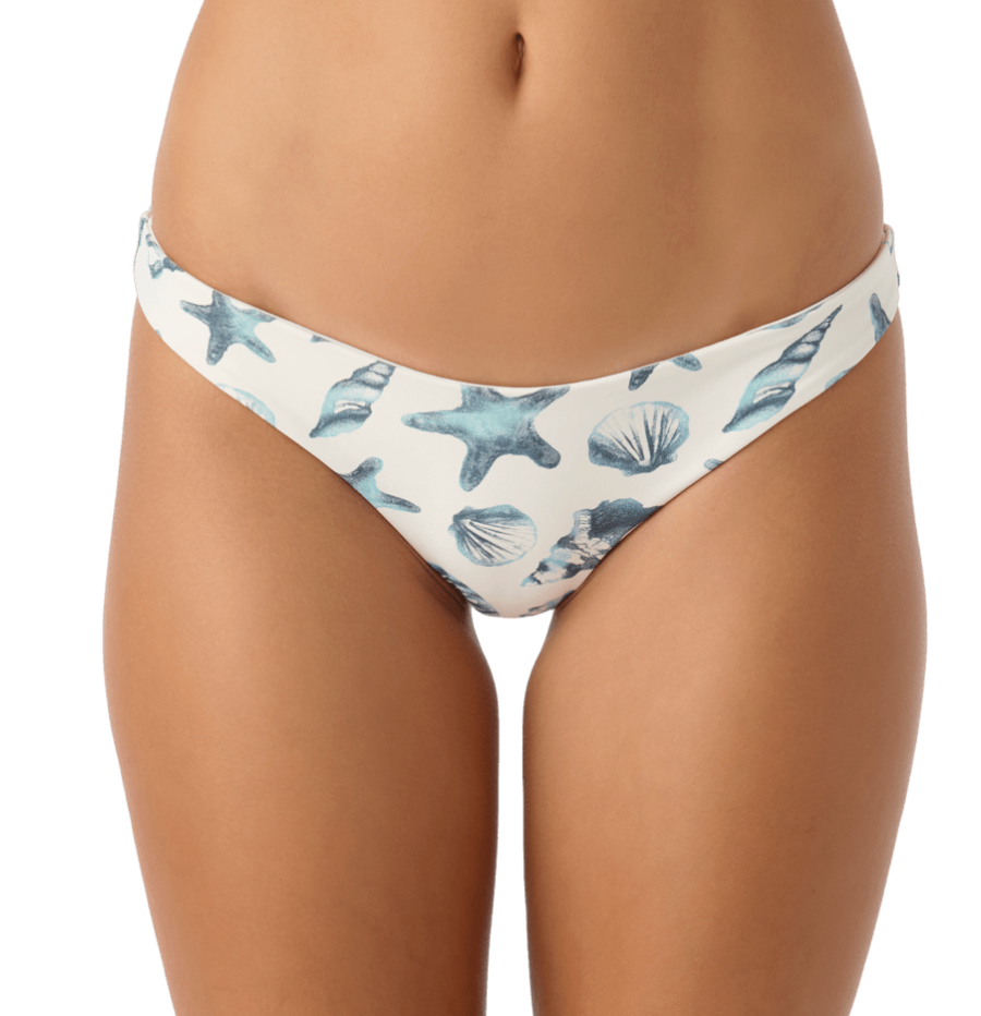 These single strap bikini bottoms from O'Neill are now at Harbour Thread, offering medium coverage and a beachy shell print throughout.