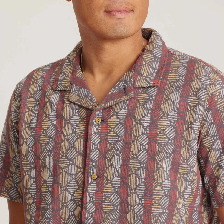 Shop the Roark Gonzo Short Sleeve Button Up Shirt in the print Sunburst at Harbour Thread in Burlington, VT. 