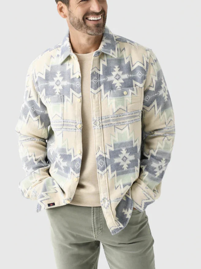 Faherty x Doug Good Feather Surf Flannel - Spring Star Nation