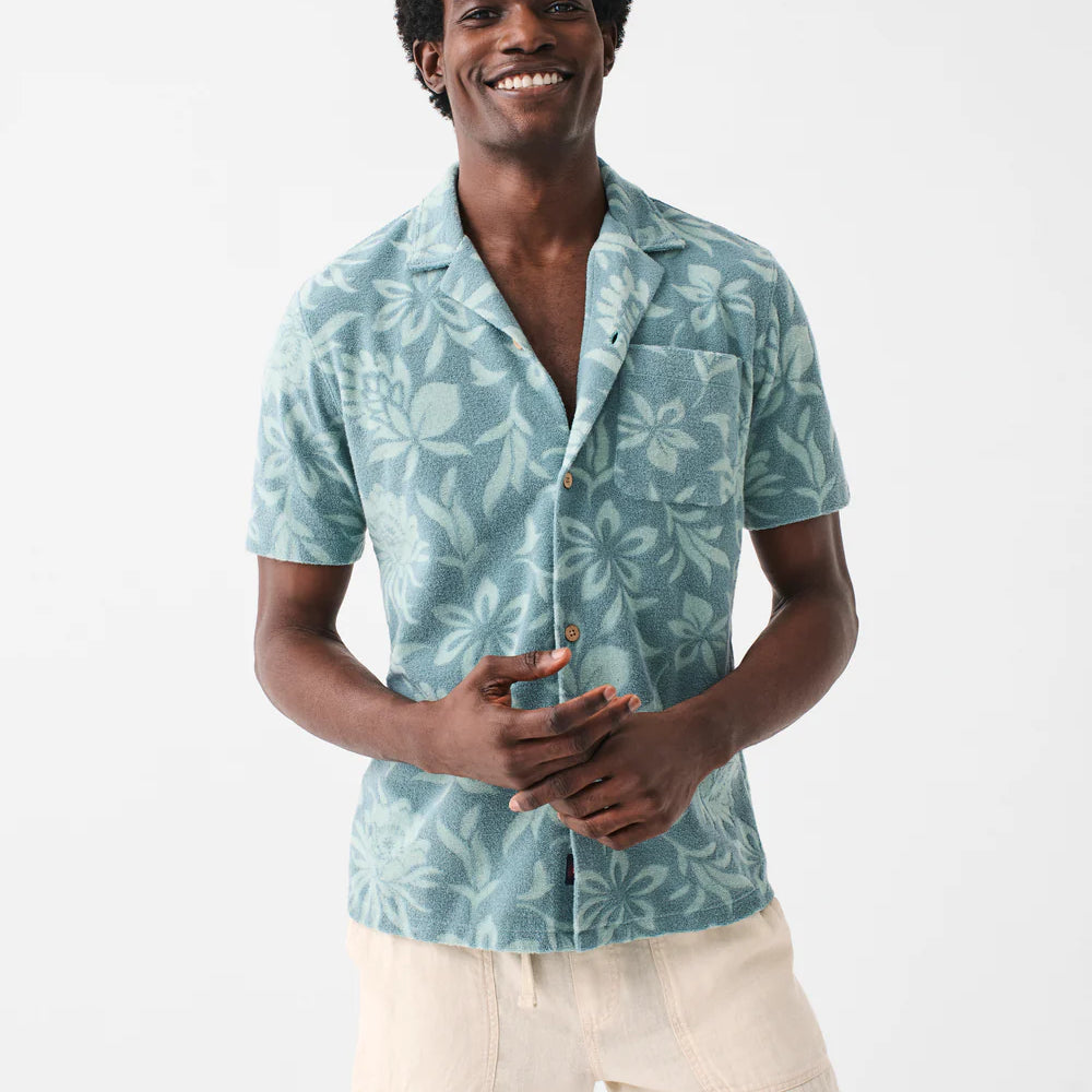 
                      
                        Faherty Cabana Terry Shirt - Tonal Teal Blossom
                      
                    