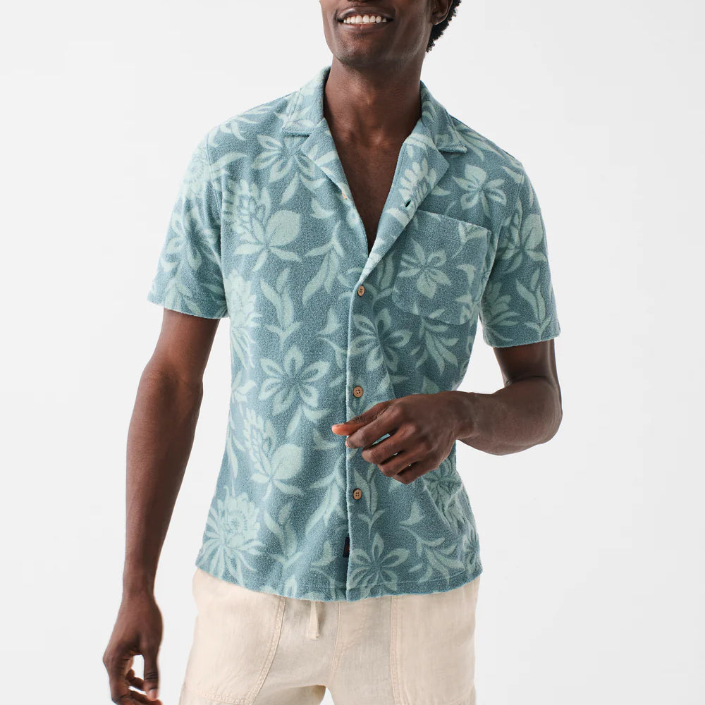 
                      
                        Faherty Cabana Terry Shirt - Tonal Teal Blossom
                      
                    