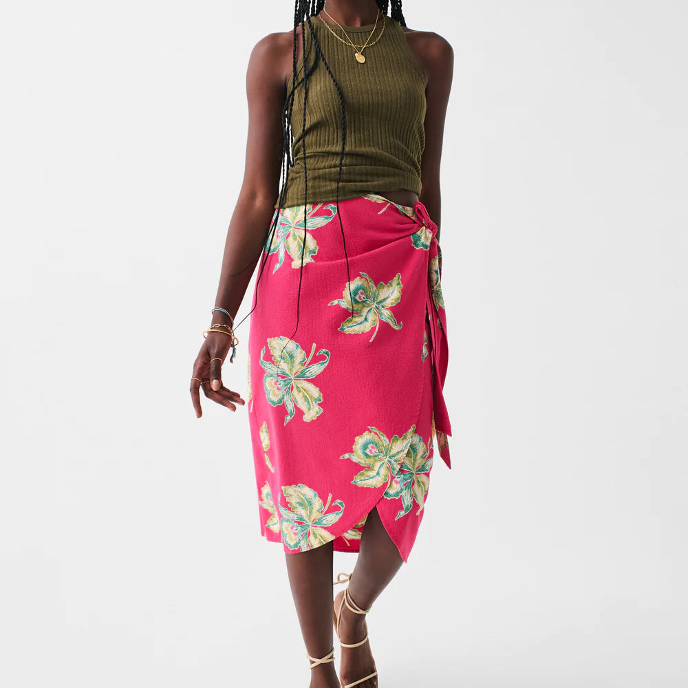 
                      
                        Faherty Pacifica Seersucker Wrap Skirt - Orchid Blossom
                      
                    