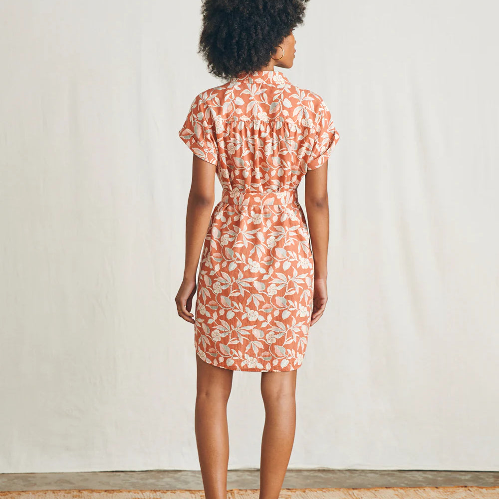 
                      
                        Back view of the Ginger Floral Breeze Shirtdress by Faherty
                      
                    