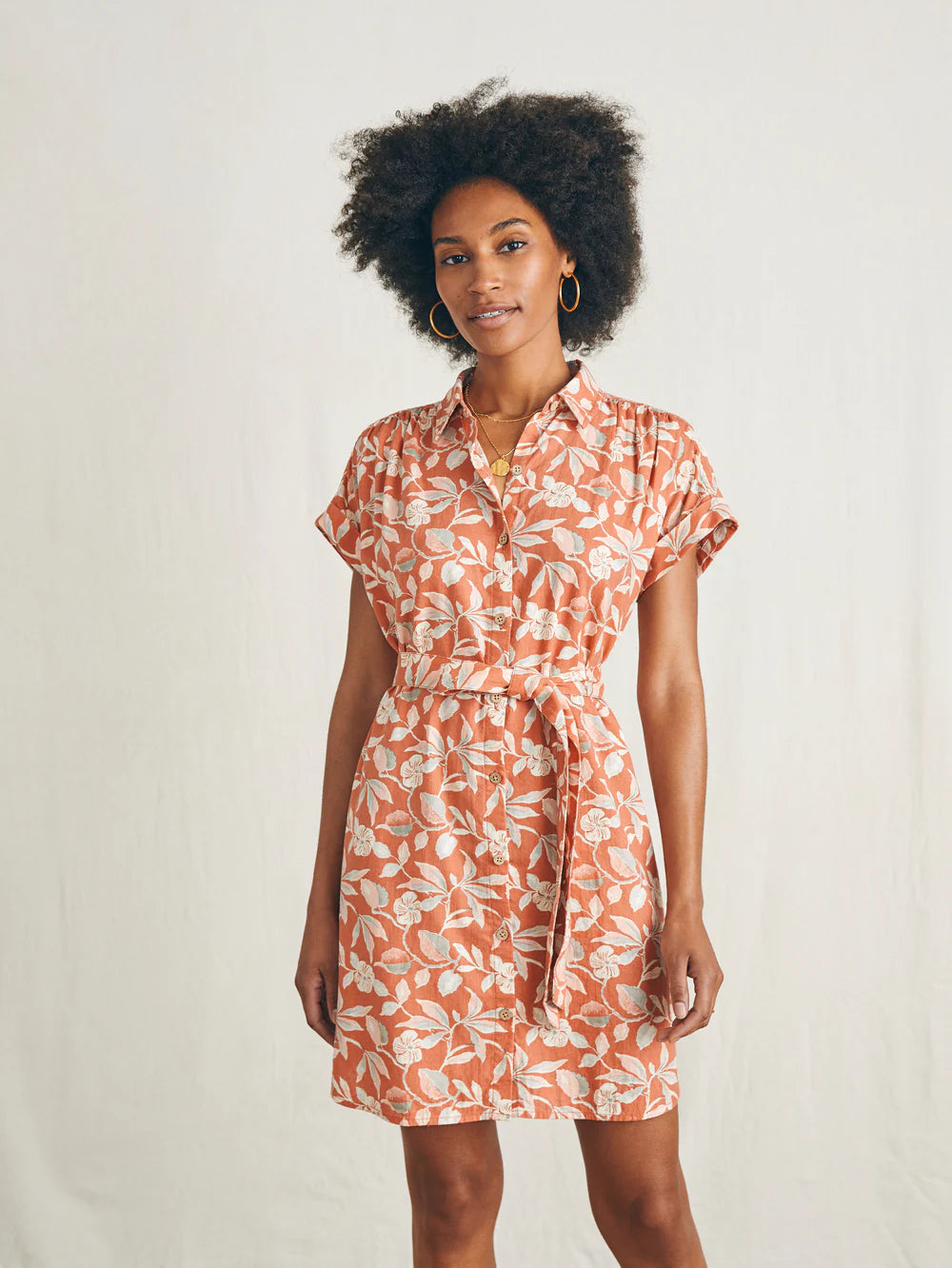 The Ginger Floral Breeze Shirtdress by Faherty