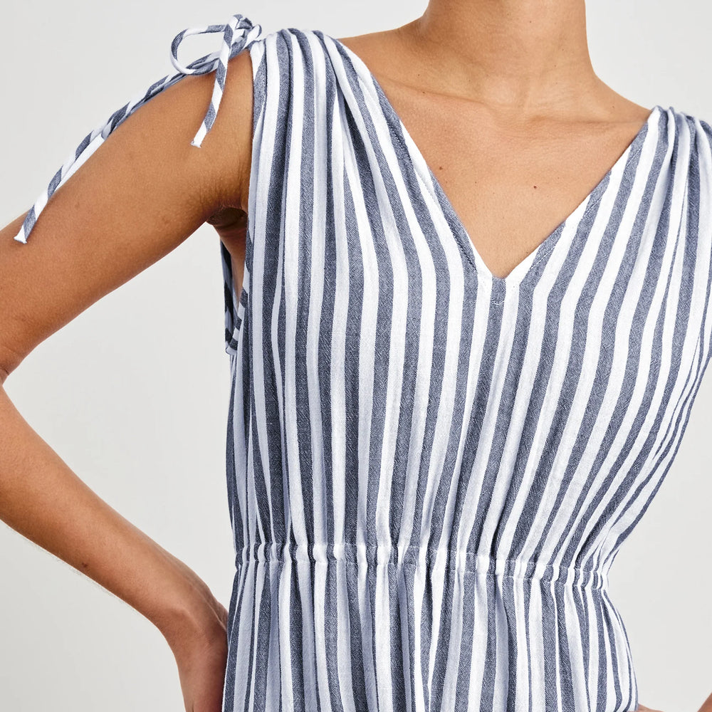 Striped dress with adjustable straps