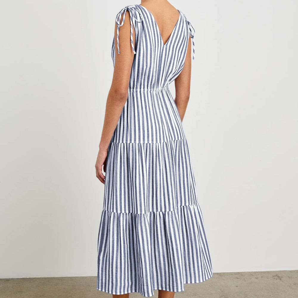 
                      
                        Striped sleeveless midi dress
                      
                    