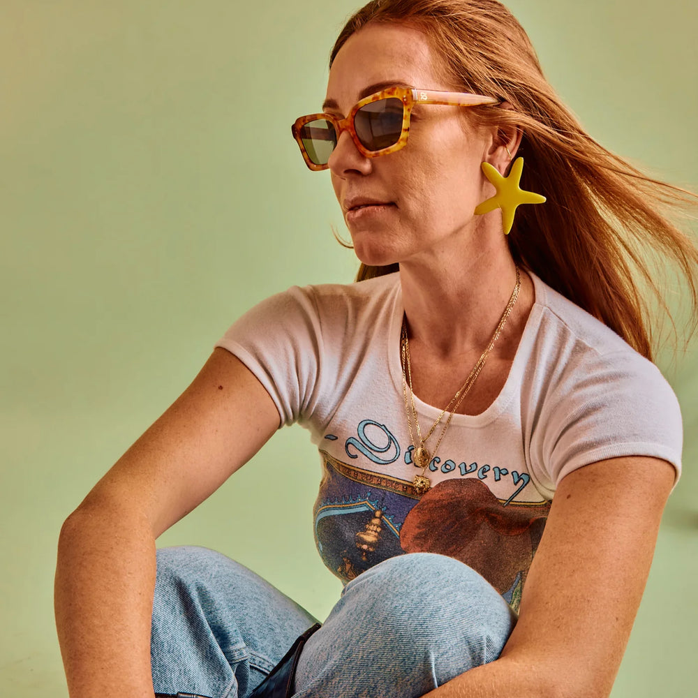 
                      
                        Shop the SARDINE Demi Oh Honey Tortoise Shell Square Frame Women's Sunglasses at Harbour Thread boutique in St. Petersburg, FL. 
                      
                    