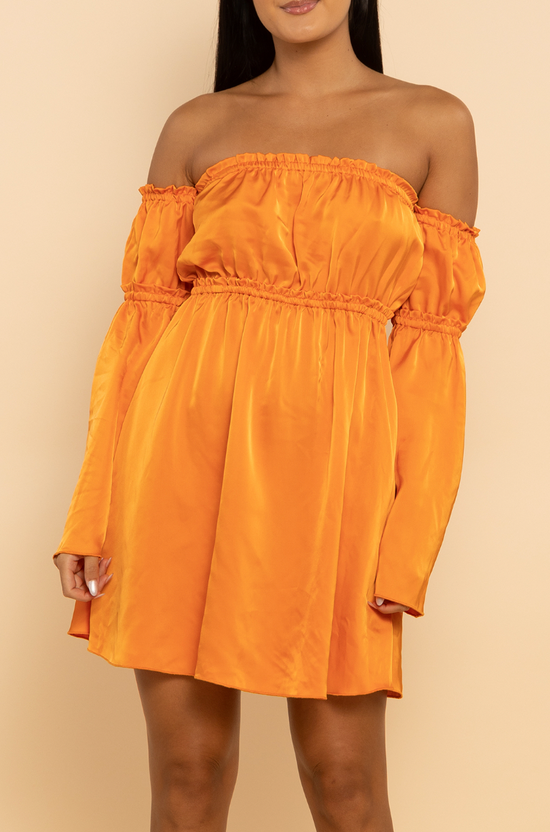 Load image into Gallery viewer, Shore Santa Maria Mini Dress - Tangerine
