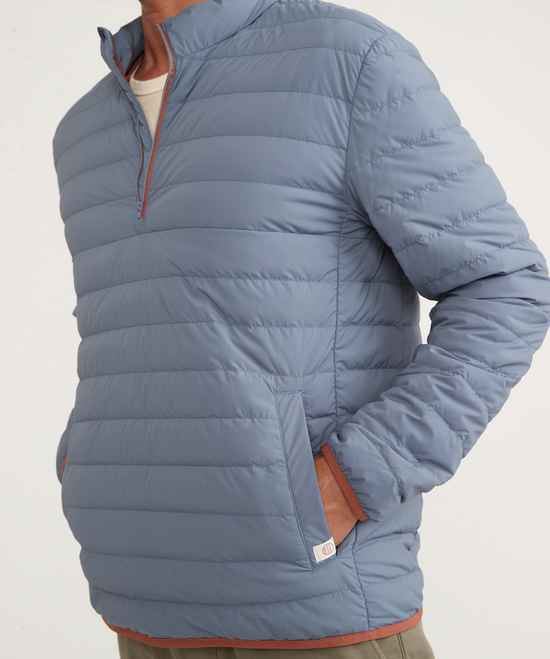 Marine Layer Insulated Packable Half-Zip - China Blue