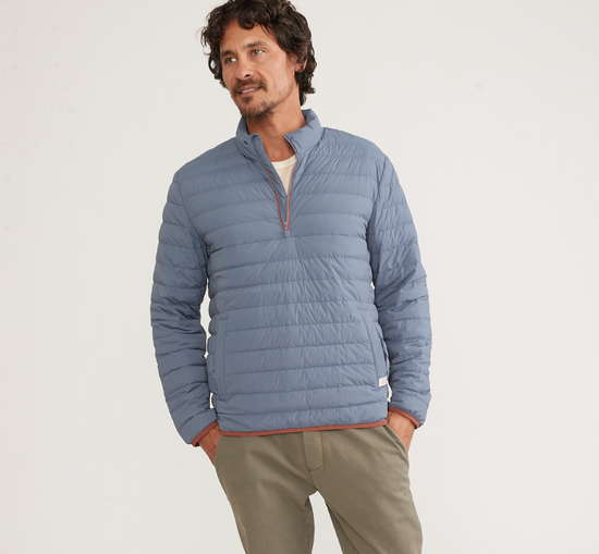 Marine Layer Insulated Packable Half-Zip - China Blue